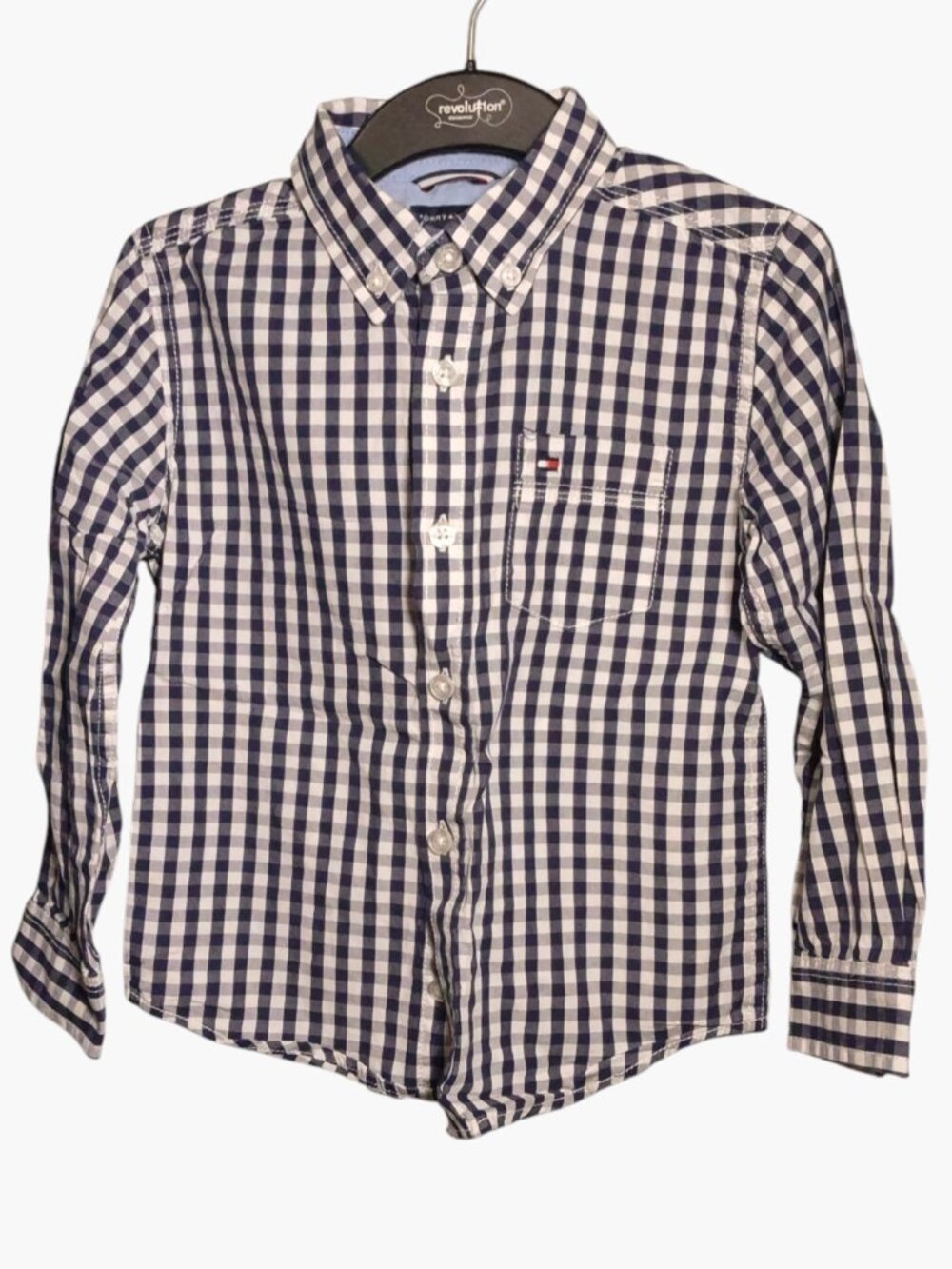 Tommy Hilfiger Blue White Shirt. Size 4